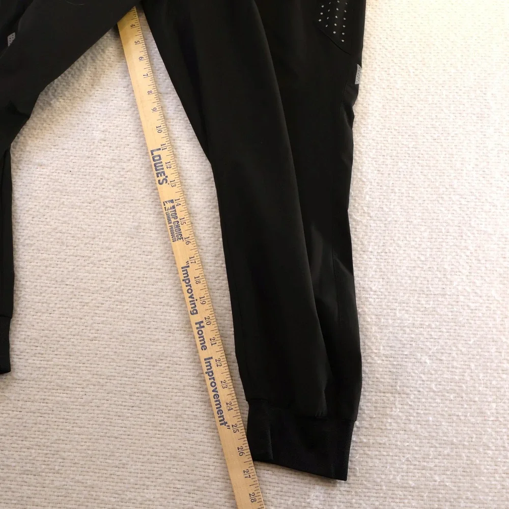 Northyard Mens L Jogger Pants Black Athletic Techwear Stretch Zipper Pockets